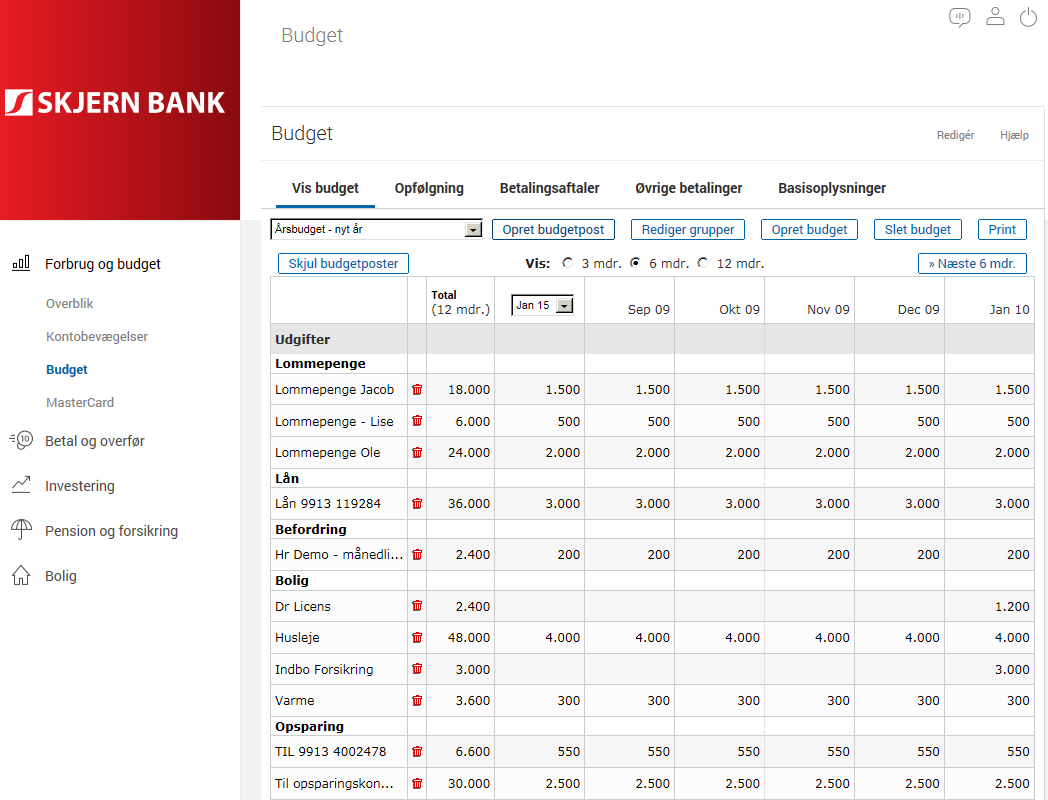 Budget i Netbanken Budget i Netbanken